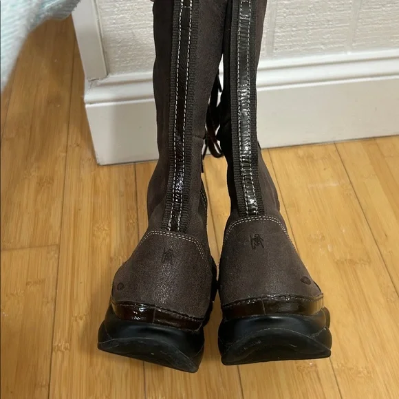 MBT Brown Leather Rocker Sole Boots size 38 (7-7.5) women’s boots - Picture 5 of 8